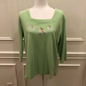 Nitro Beaded Green Equine Top